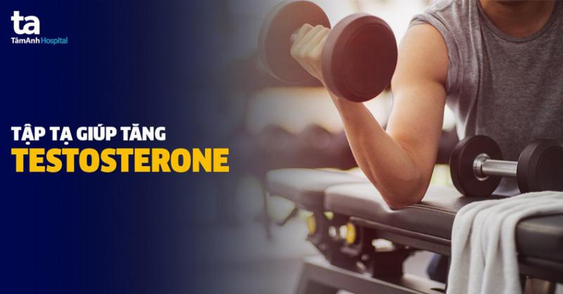 Hình ảnh người đàn ông tập tạ, giúp tăng testosterone và cải thiện sinh lý nam